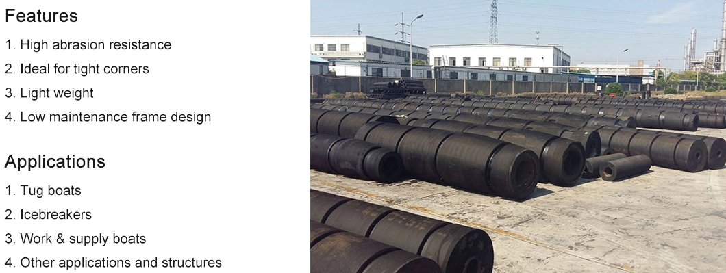 Factory Supply Discount Price Cylindrical Tugboat Rubber Fenders with Tire