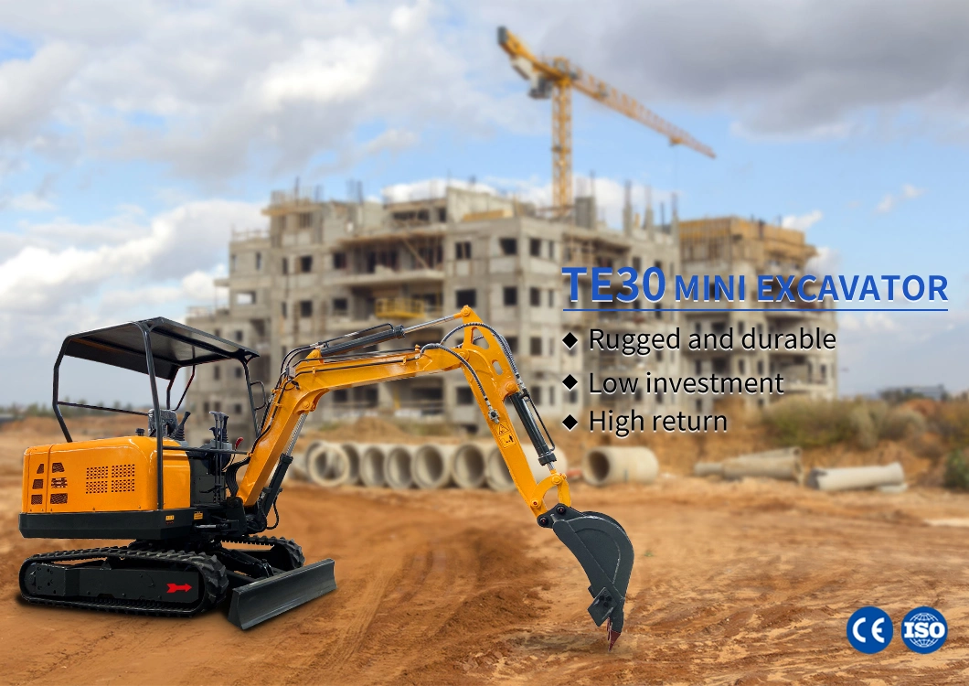 3 Ton Small Digger Mini Excavator Track Width with Hydraulic Quick Connector