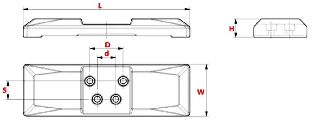 450c Roadliner Chain-on Rubber Pads for Ko PC75