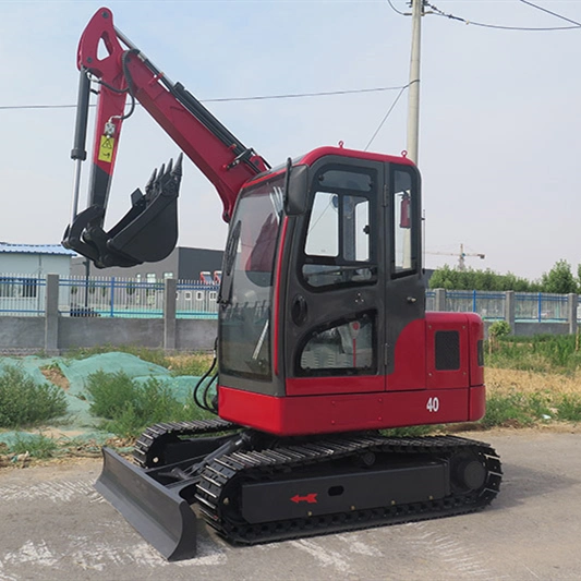 Minibagger Chinese Mini Small Digger 4000kg Micro Hydraulic Mini Excavator Zero Tail, Rubber Track